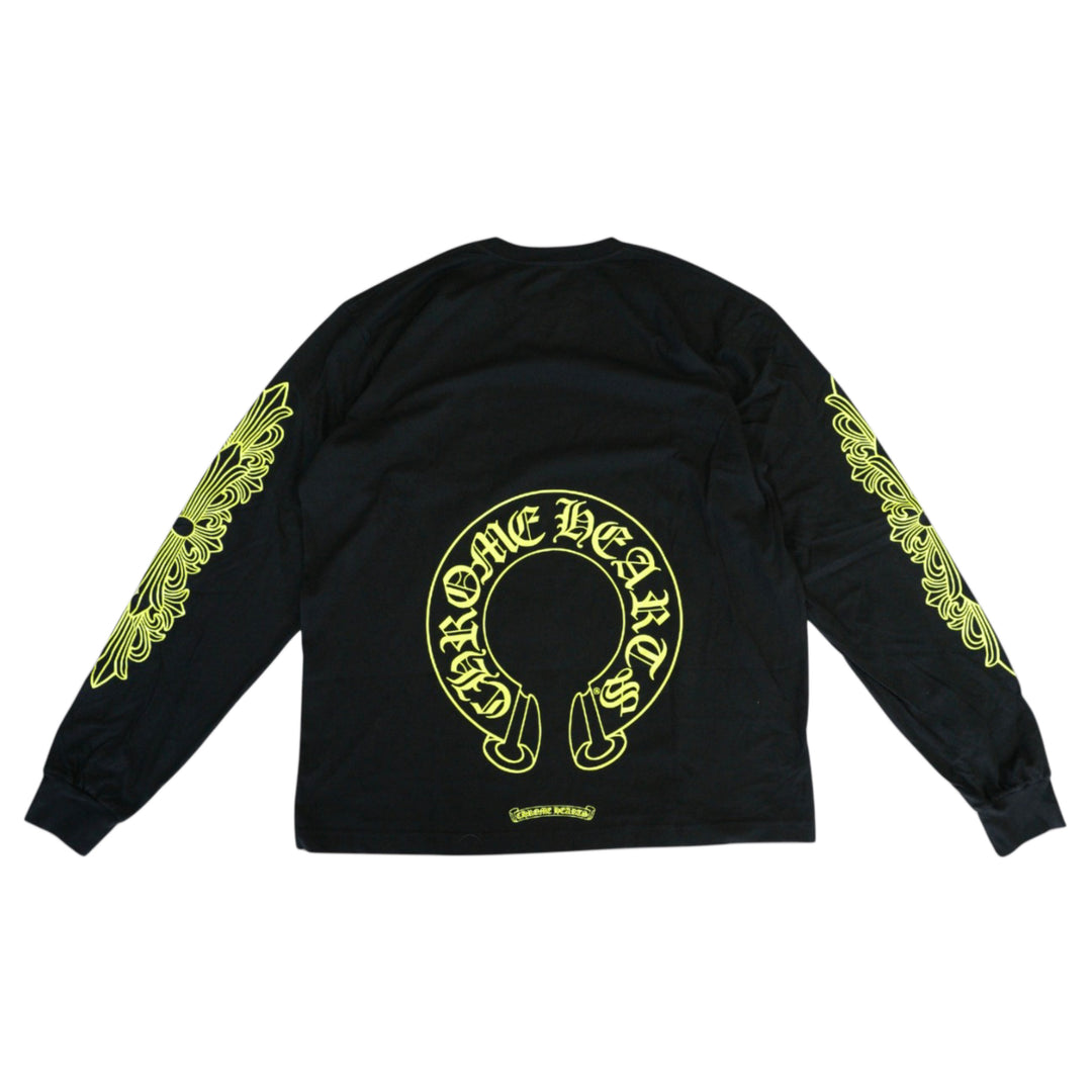 Chrome Hearts Floral Neon Lime Green L/S