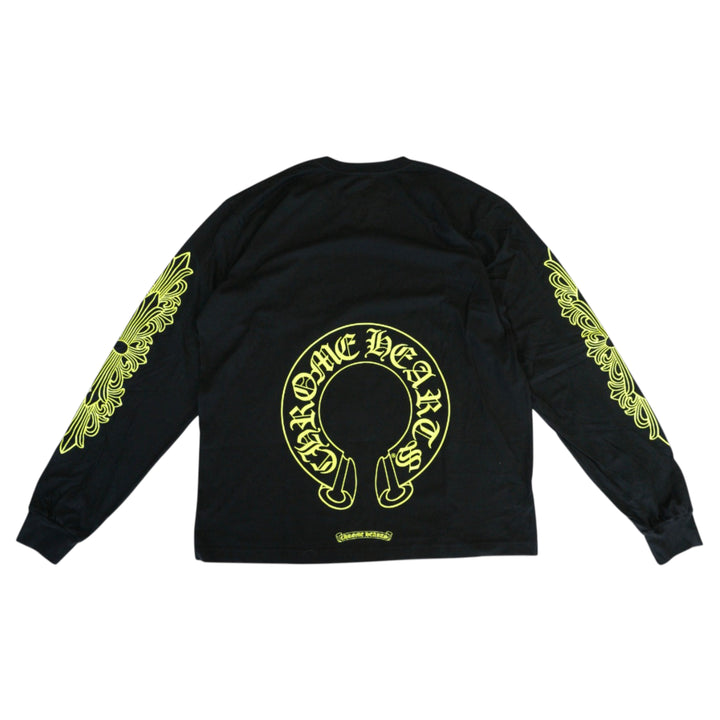 Chrome Hearts Floral Neon Lime Green L/S