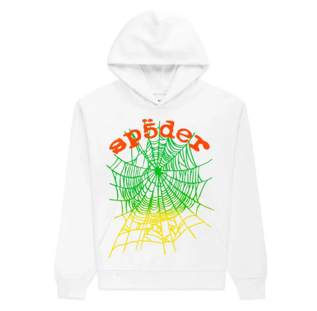 SP5DER OG Web V2 White Gradient Hoodie