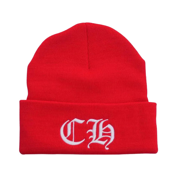 Chrome Hearts Red CH Beanie