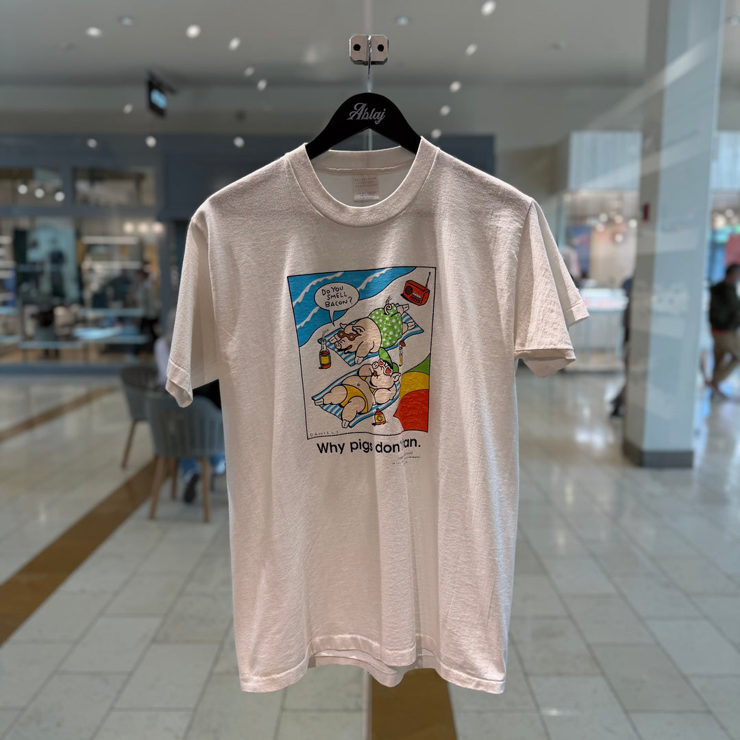 Vintage Shoebox Greetings Beach Pigs Tee 