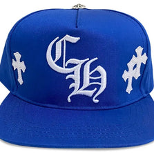 Chrome Hearts Cross Patch Baseball Hat “Blue”