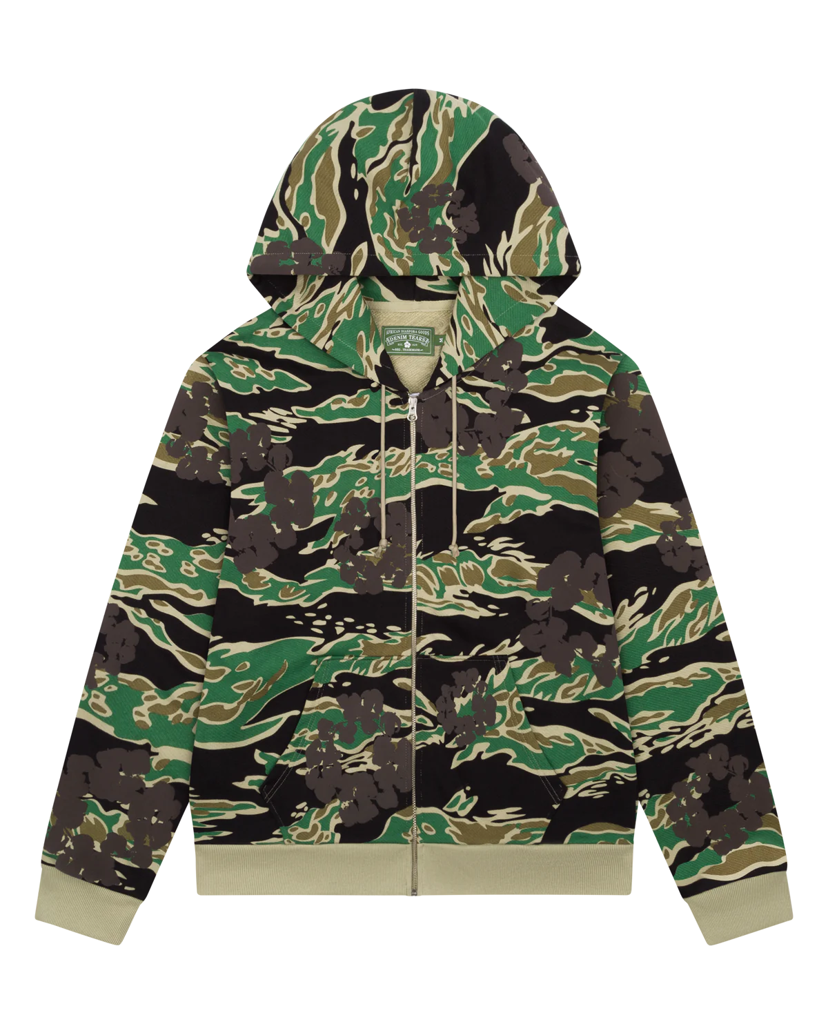 Denim Tears Green Camo Cotton Wreath Zip Up