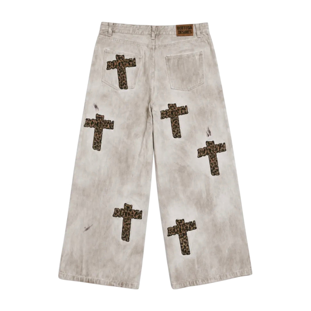 Bottega Desires Holy Grail Denim White Cheetah