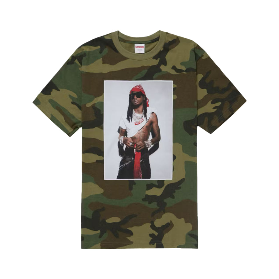 Supreme Playboi Carti Tee Woodland Camo