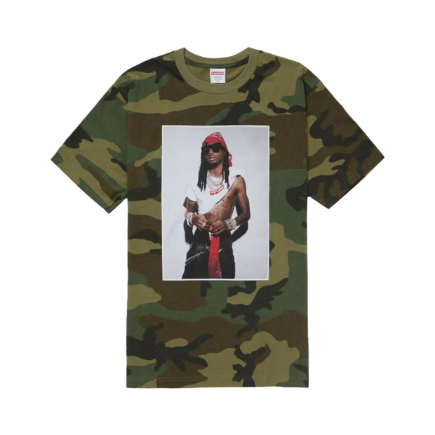 Supreme Playboi Carti Tee Woodland Camo