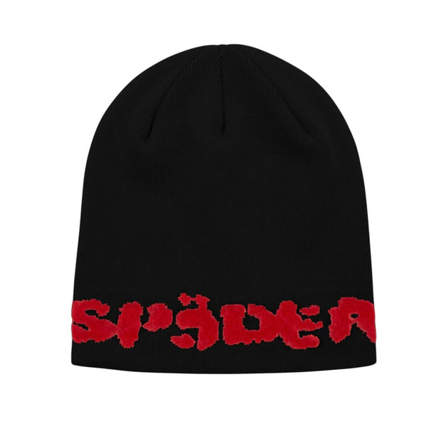 SP5DER MOHAIR LOGO BEANIE