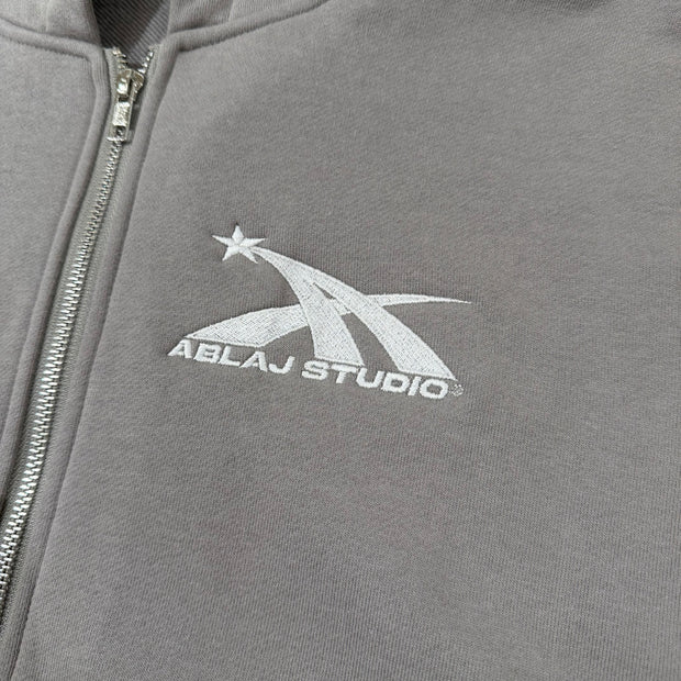 Ablaj Studios Concrete Zip up Hoodie