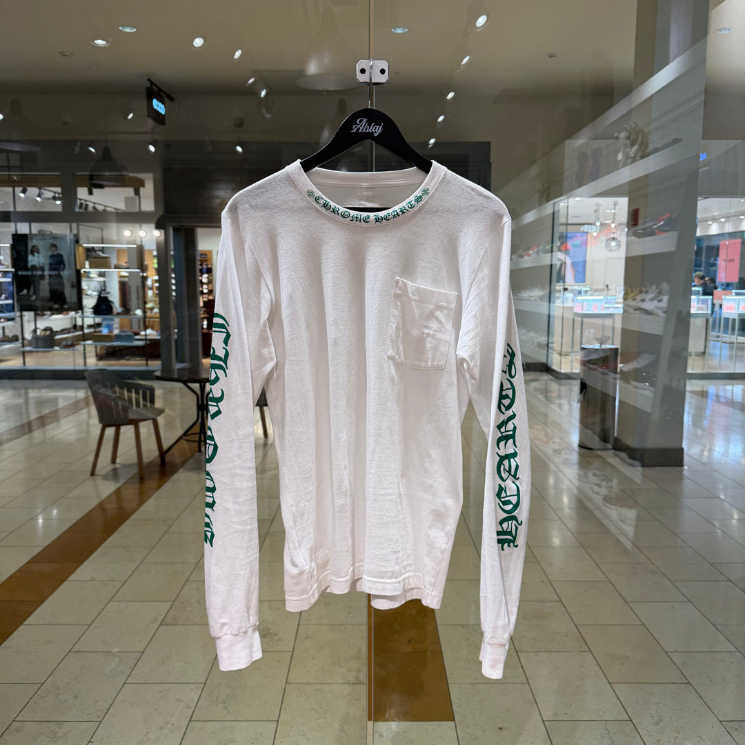 Chrome Hearts Green Neck Logo Longsleeve (PREOWNED)