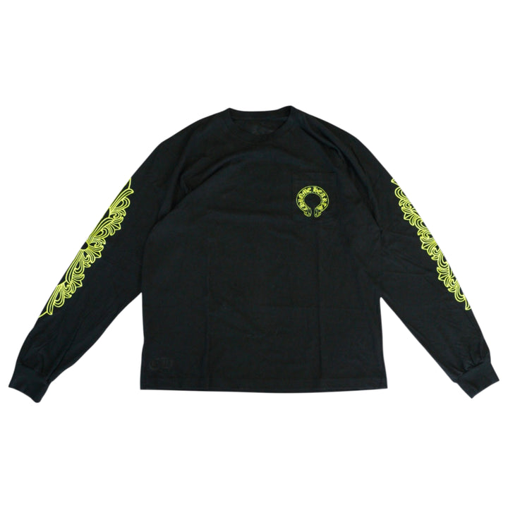 Chrome Hearts Floral Neon Lime Green L/S
