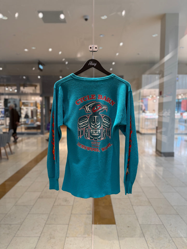 Harley Davidson Vintage 1990s Flame Thermal Longsleeve