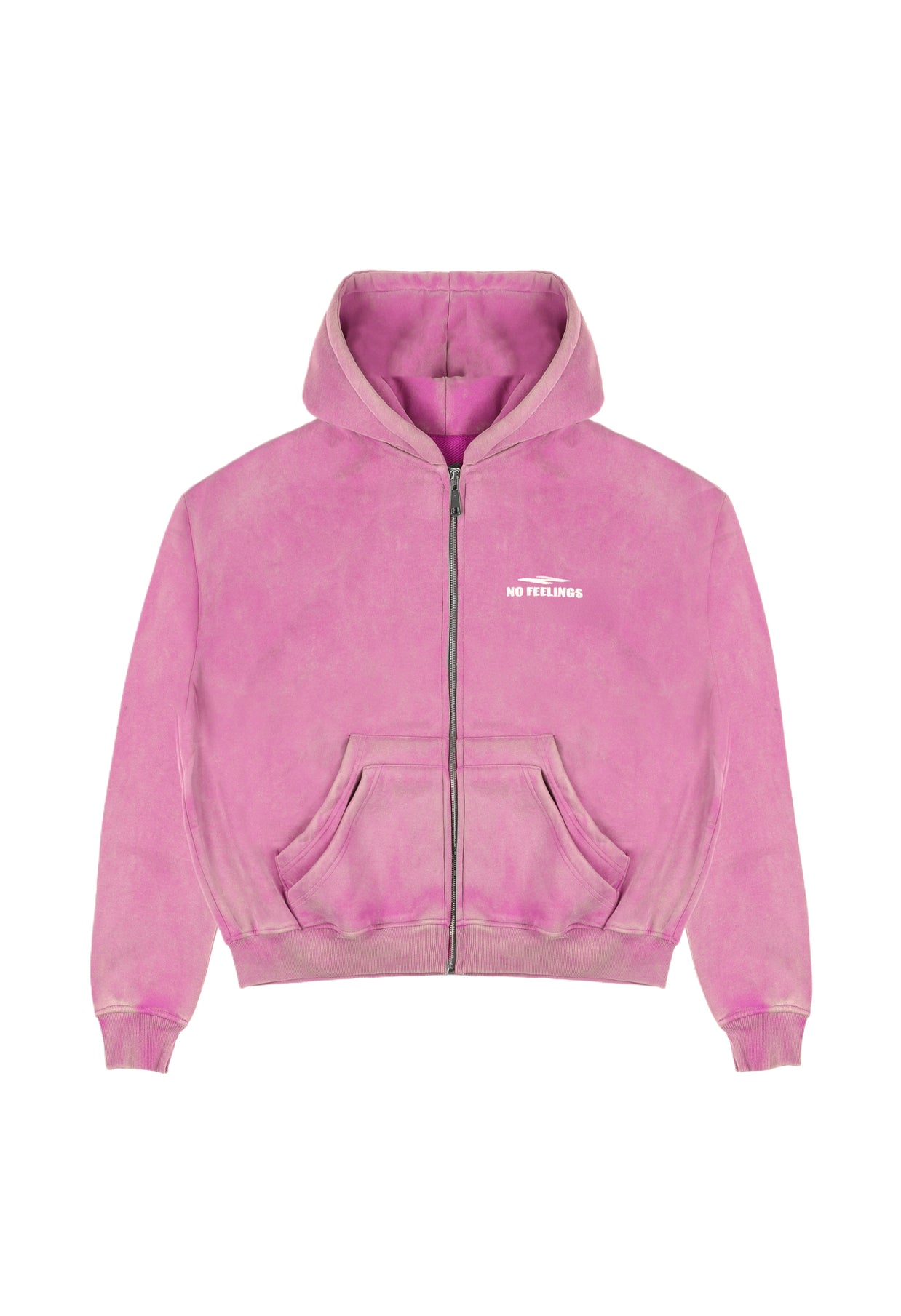 No Feelings 4PF Zip Up Hoodie Raspberry