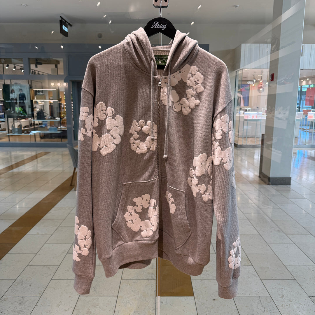 Denim Tears Grey Zip Up Hoodie (PREOWNED)