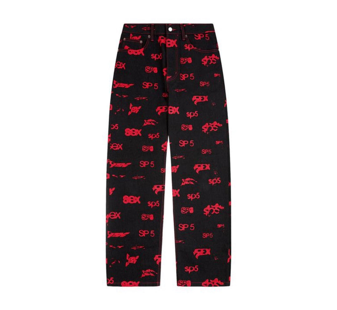 SP5DER 5EX AOP Denim Pants