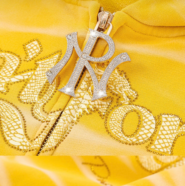 N'oublie Pas Yellow Python Zip Up