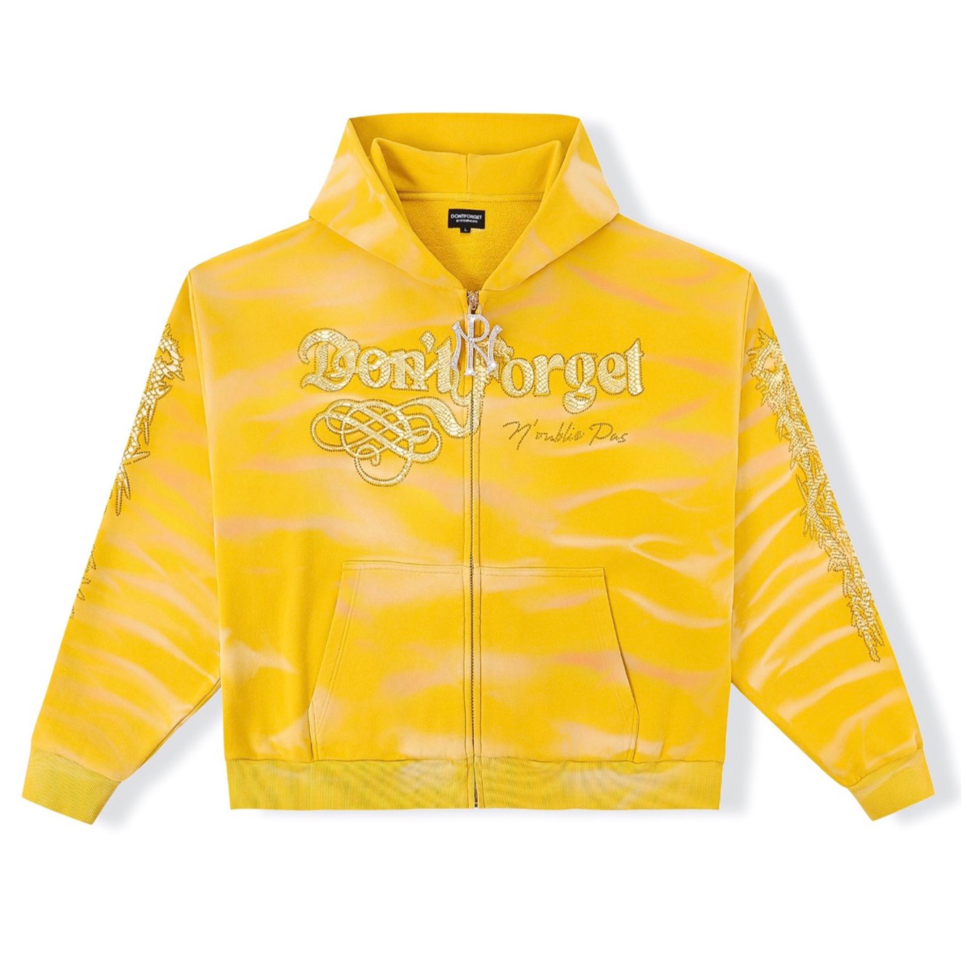 N'oublie Pas Yellow Python Zip Up