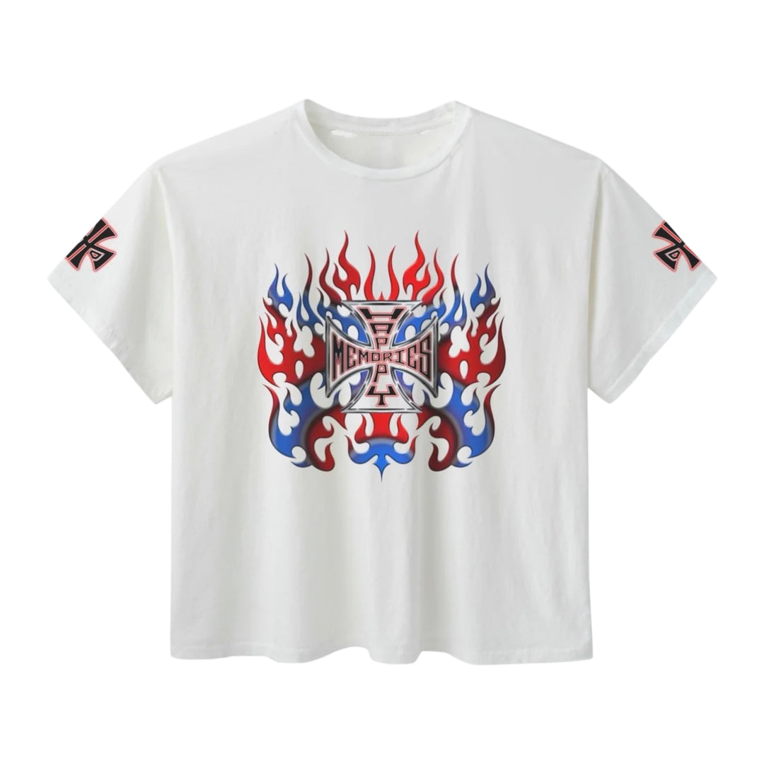 HMDD RWB White 4th Tee