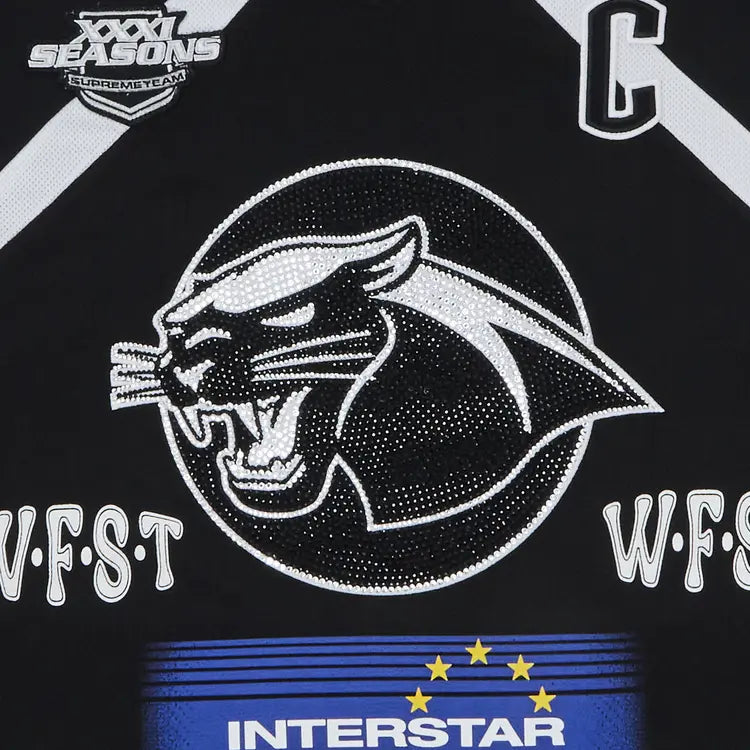 Supreme Rhinestone Hockey Black Jersey SS25