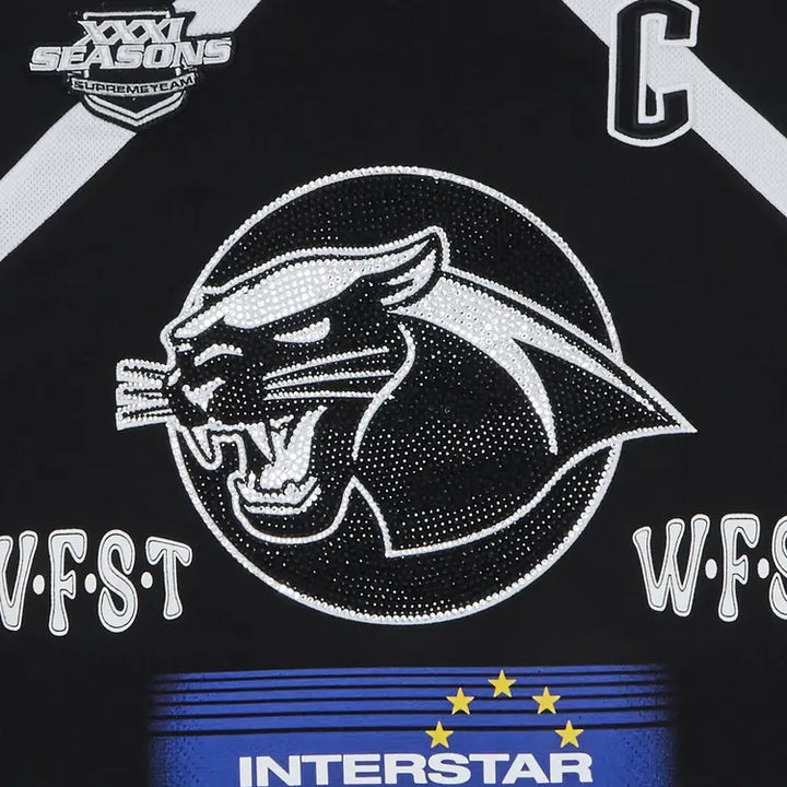 Supreme Rhinestone Hockey Black Jersey SS25