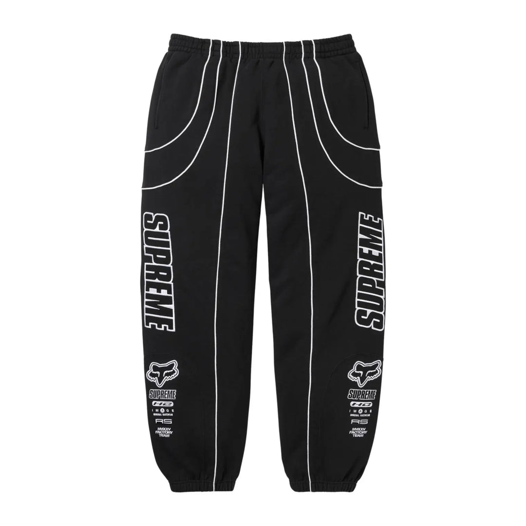 Supreme Fox Racing Black Sweatpants FW25