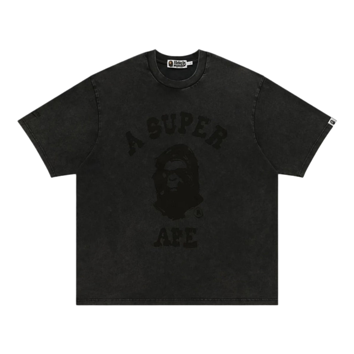 Bape x Kidsuper Garment Dye College Logo Tee Black