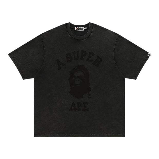 Bape x Kidsuper Garment Dye College Logo Tee Black