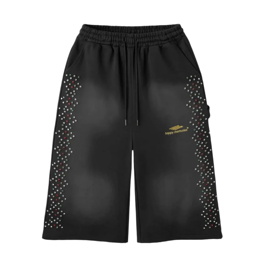 HMDD Crystal 3/4 Shorts Black