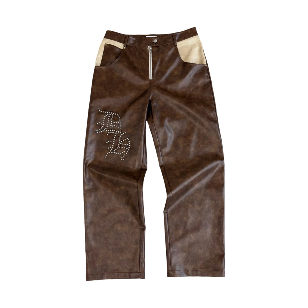 Daven Homme Studded Leather Pants