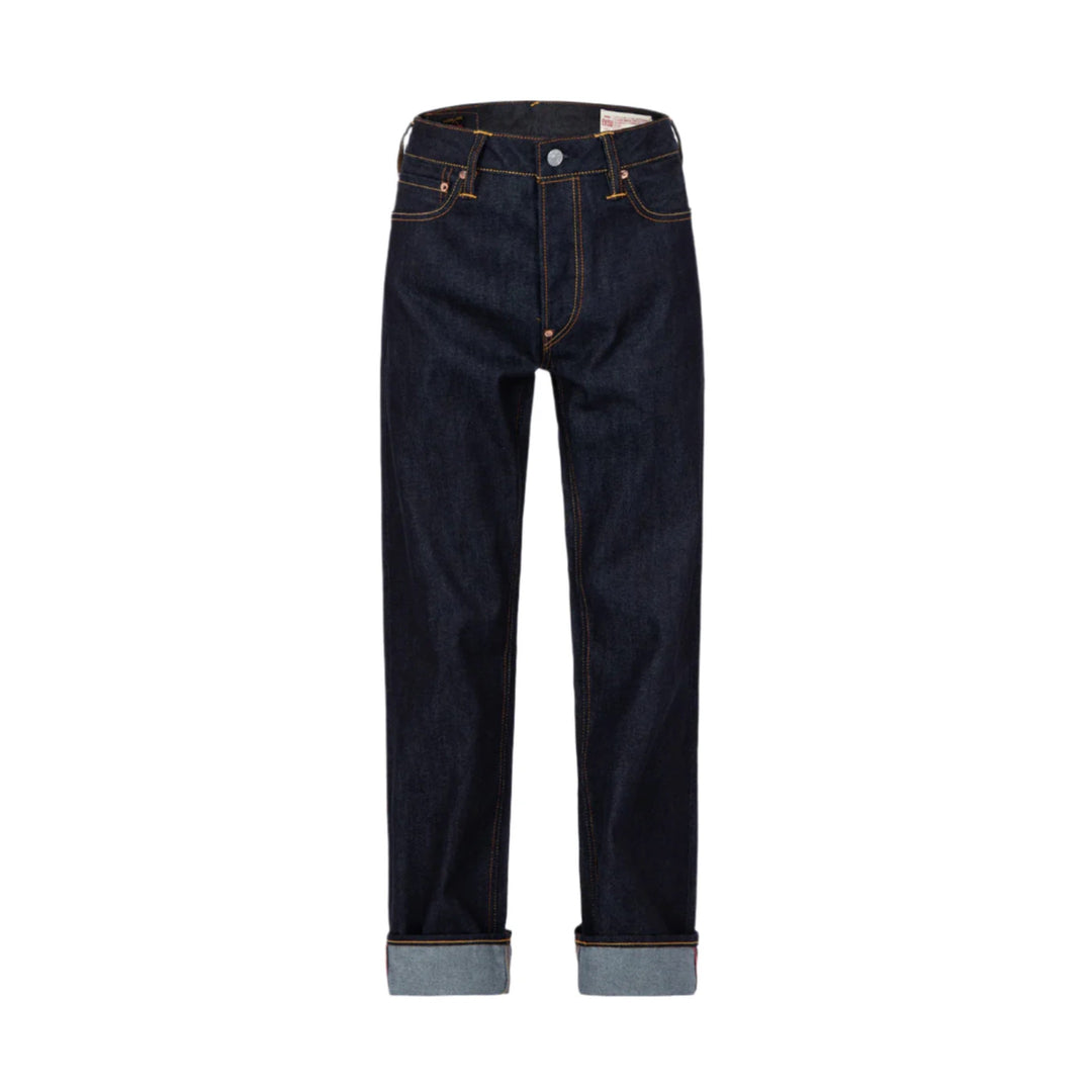 Evisu Daicock Print Yellow Navy Jeans