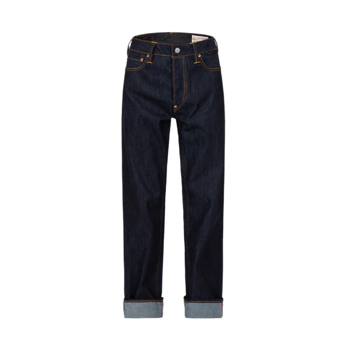 Evisu Daicock Print Yellow Navy Jeans