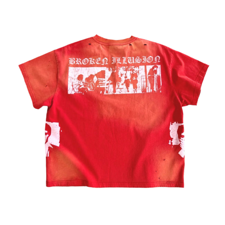 Daven Homme Clarity Through Chaos Red Tee