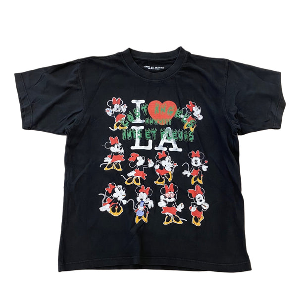 Amis et Fleurs "High as Minnie" Black Tee