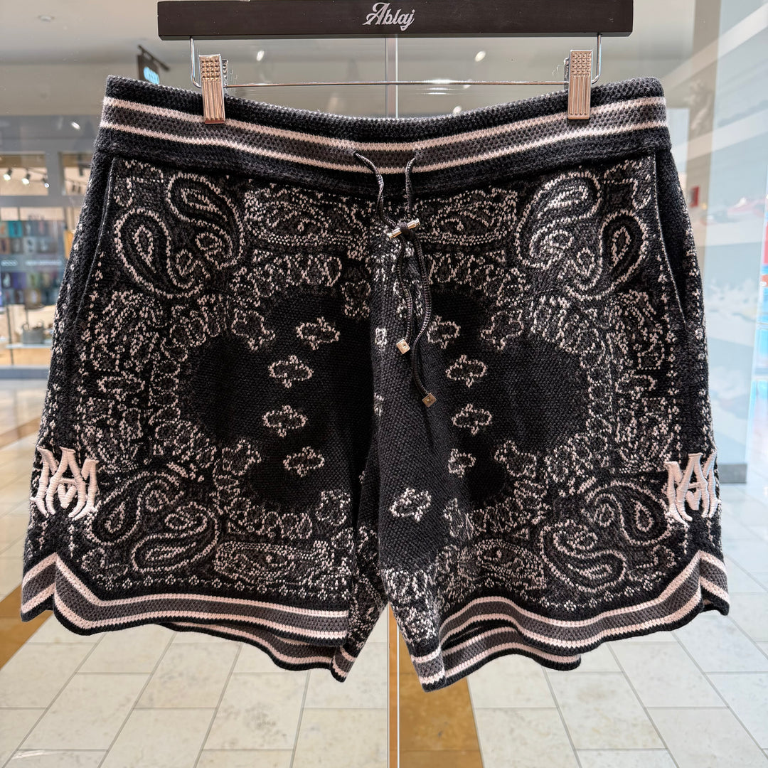 Amiri Bandana BBall Knitted Shorts (PREOWNED)