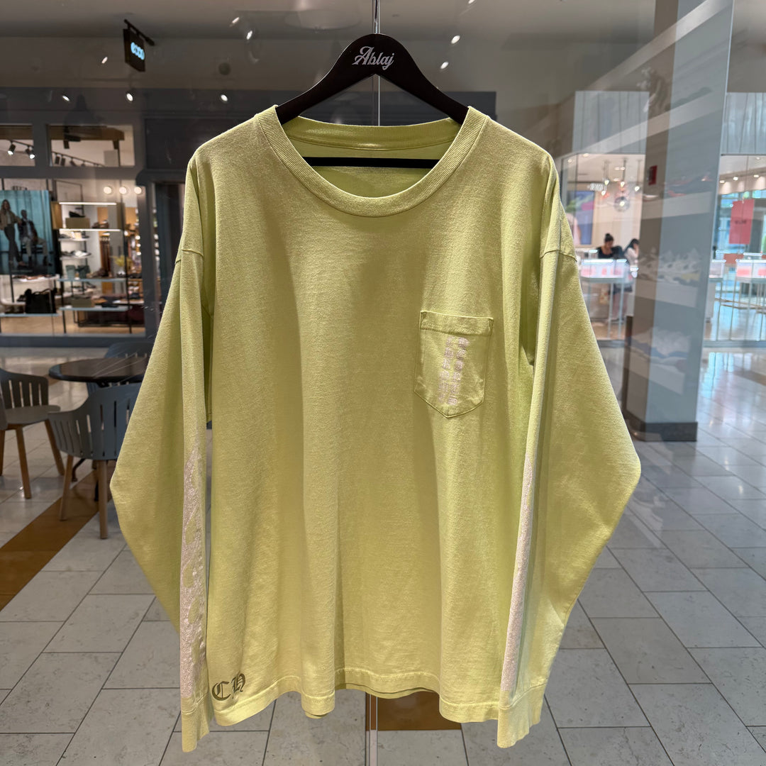 Chrome Hearts Lime Green Flame Longsleeve (PREOWNED)