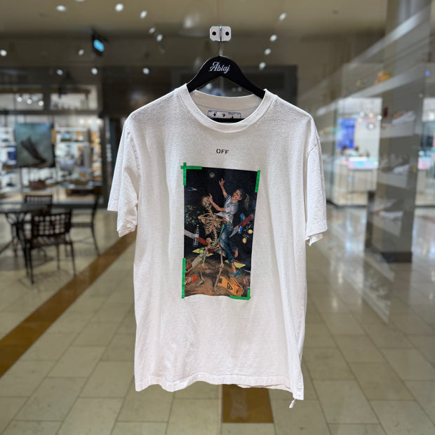 Off White Slim Fit Pascal FOR EVER Painting T-Shirt (PREOWNED)