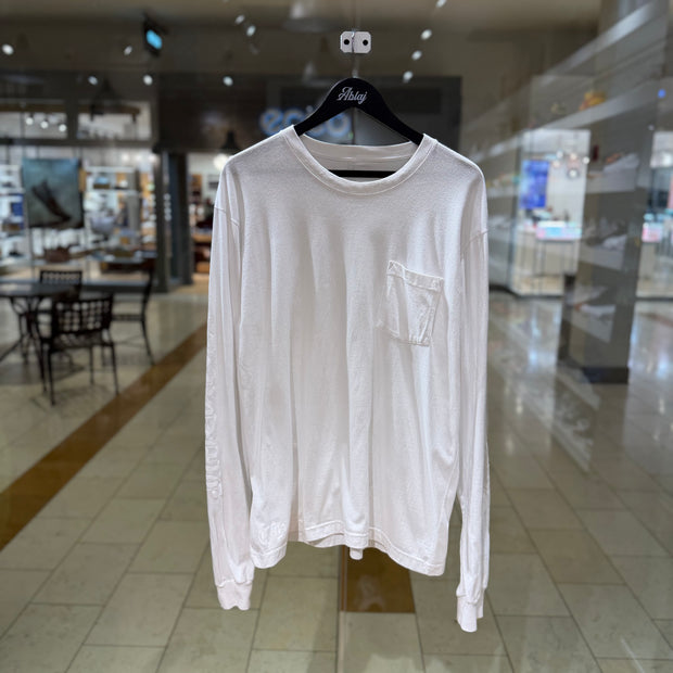 Chrome Hearts Neck Logo White L/S Pocket Tee (PREOWNED)