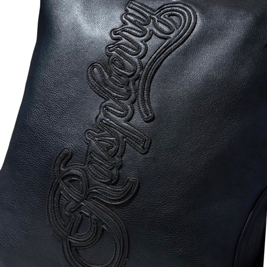 GV Gallery Raspberry Script Leather Shoulder Bag