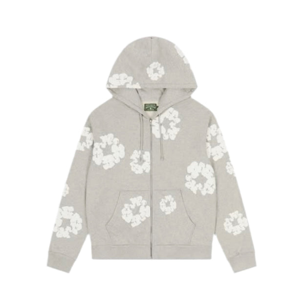 Denim Tears Cotton Wreath Zip Hoodie Grey