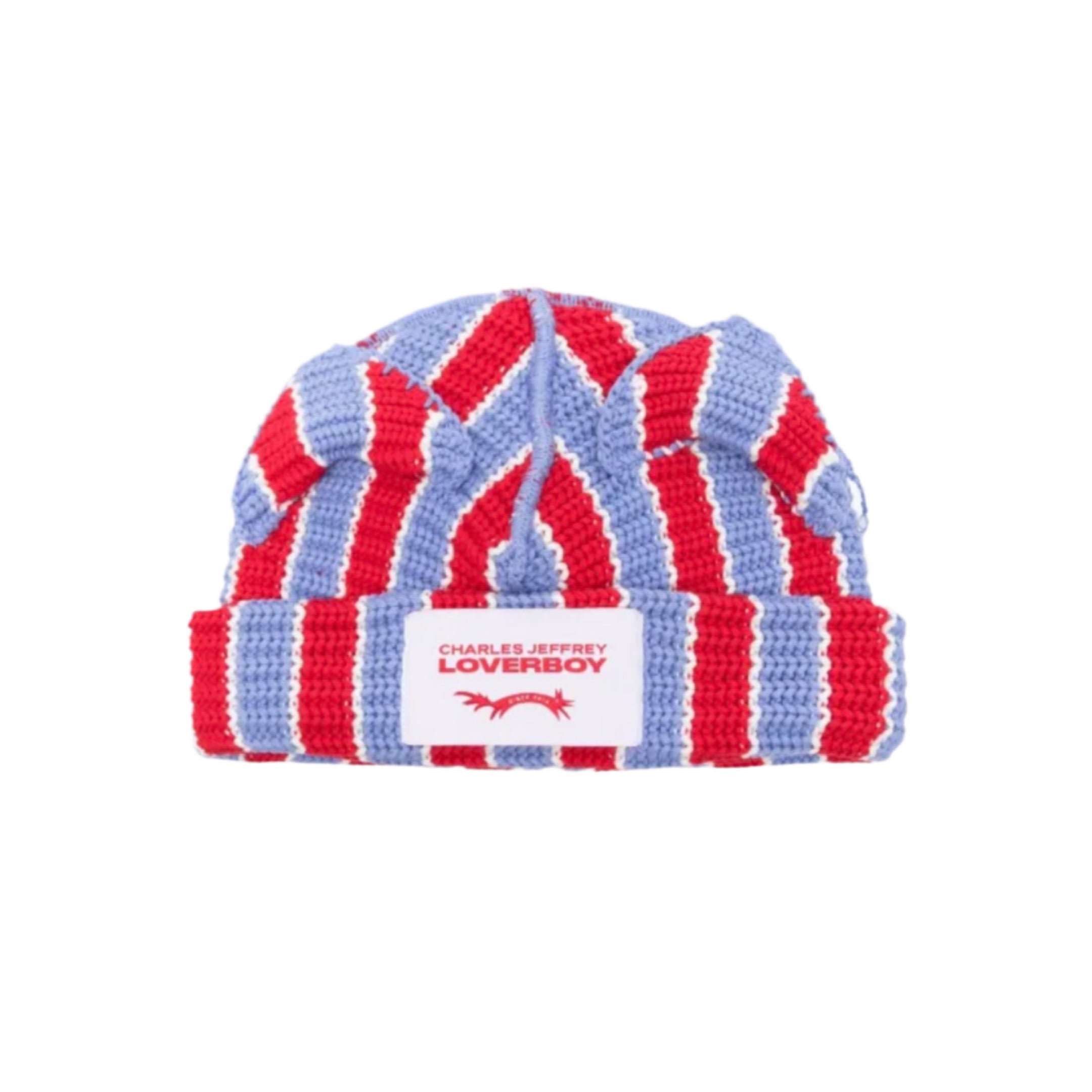 Charles Jefferey Loverboy Chunky Ears Beanie Red Blue