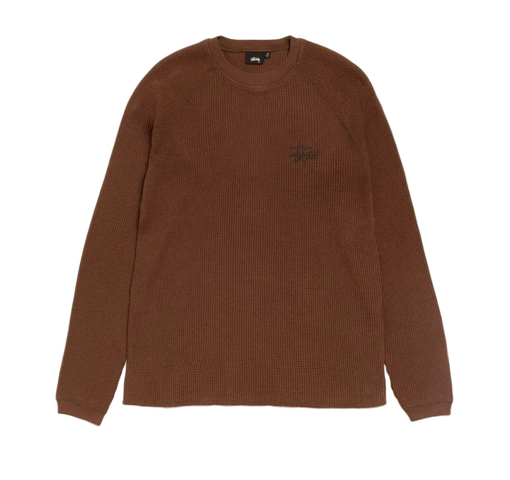 Stussy Raglan L/S Crew Brown
