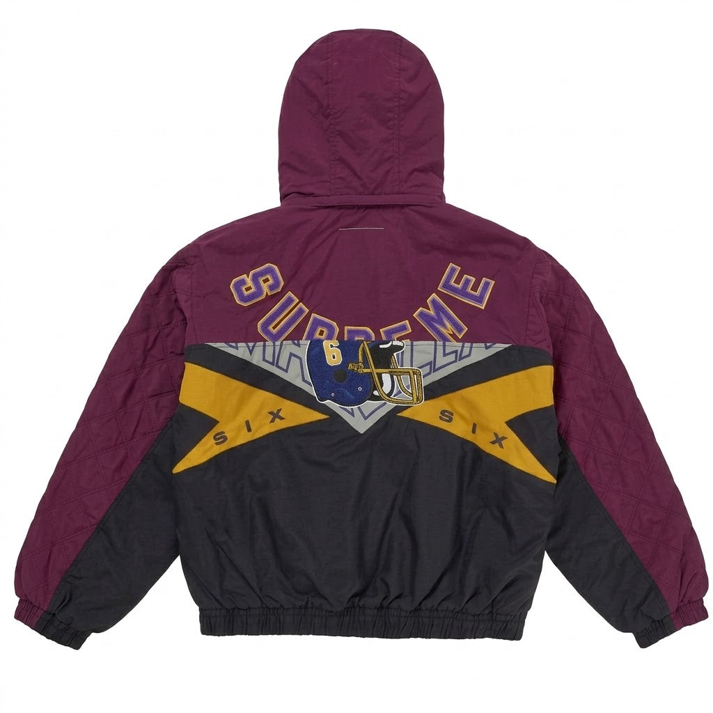 Supreme MM6 Maison Margiela Split Stadium Jacket Burgundy