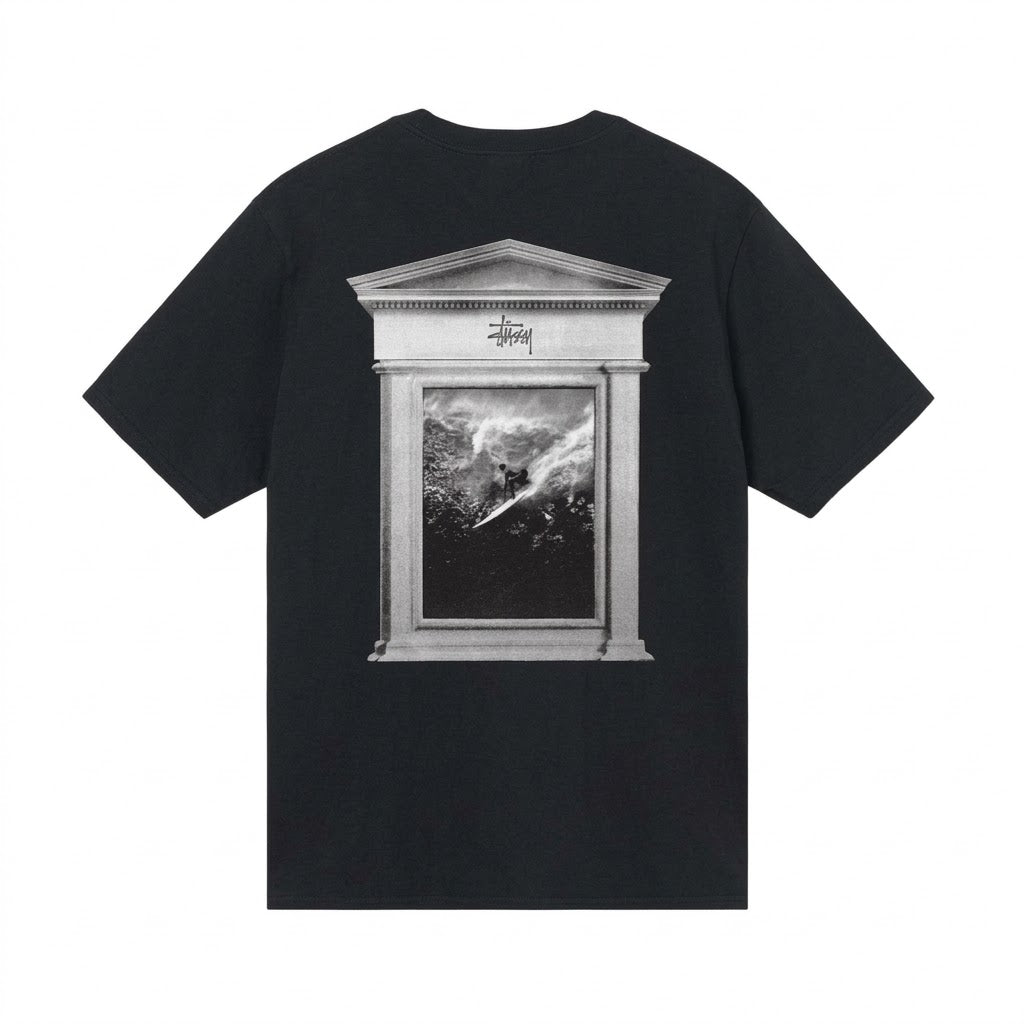 Stussy Surf Tomb Pigment Dyed Tee Black