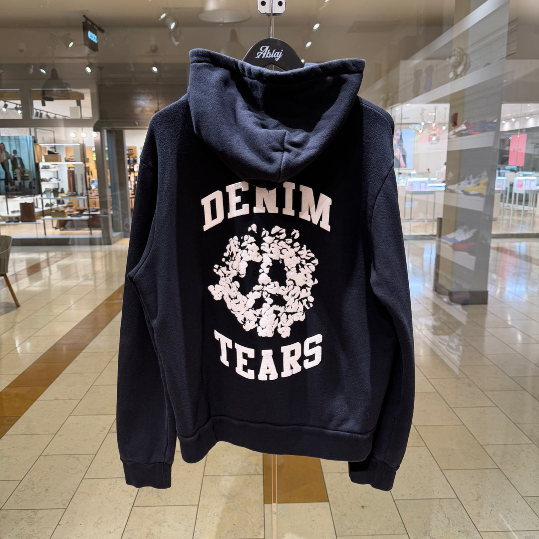 Denim Tears Denim University Zip Hoodie Black/White (PREOWNED)