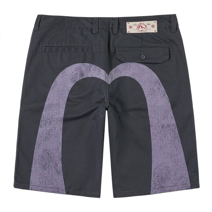 Evisu Daicock Printed Woven Shorts Grey