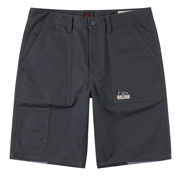 Evisu Daicock Printed Woven Shorts Grey