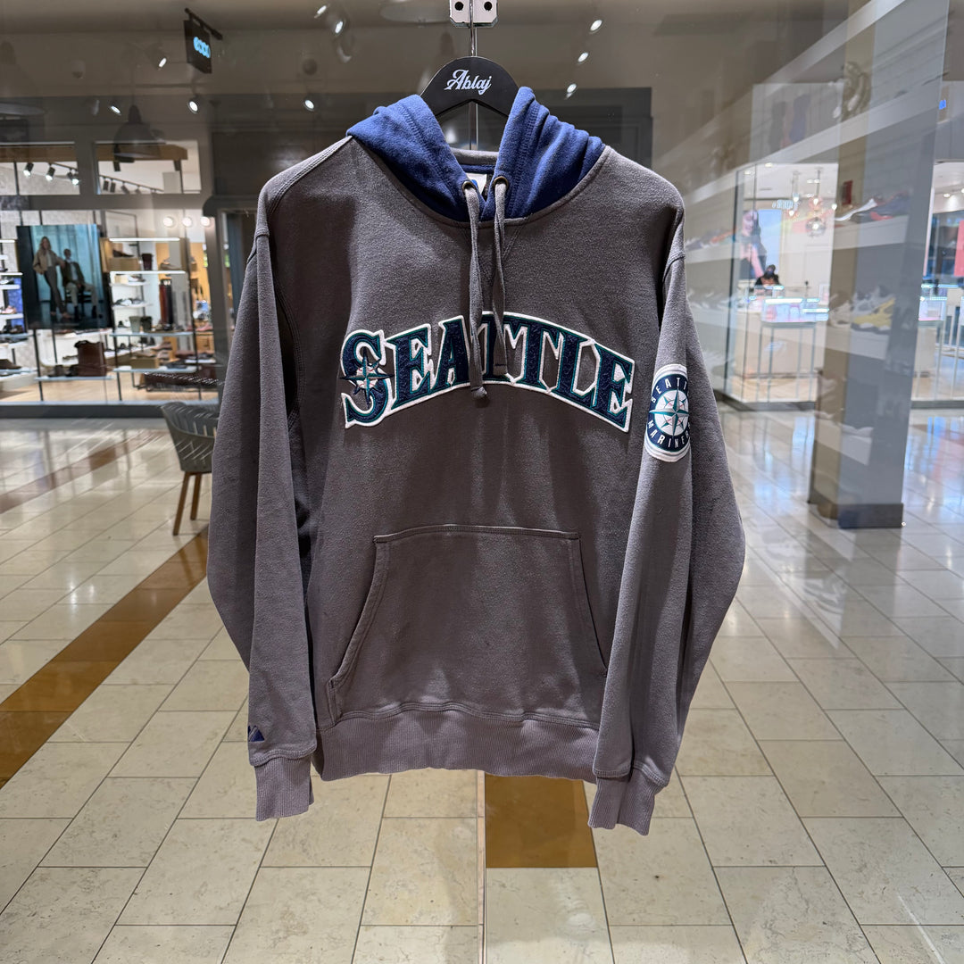 Seattle Mariners Vintage Majestic Grey Hoodie 
