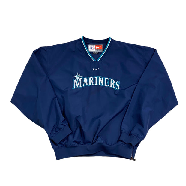 Seattle Mariners Vintage Stitched Pullover Windbreaker Jacket (PREOWNED)