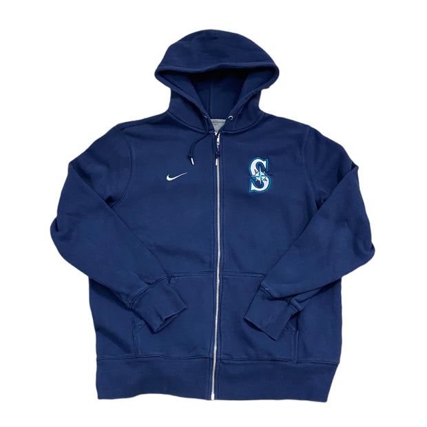 Seattle Mariners x Nike Vintage Navy ZIp Up Hoodie (PREOWNED)