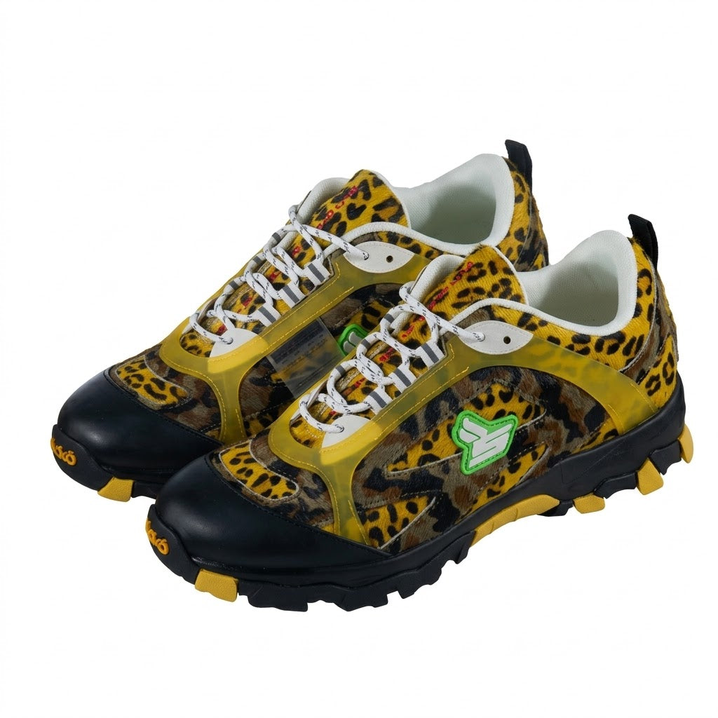 Sicko Hiking Shoes Yellow Leopard Flip