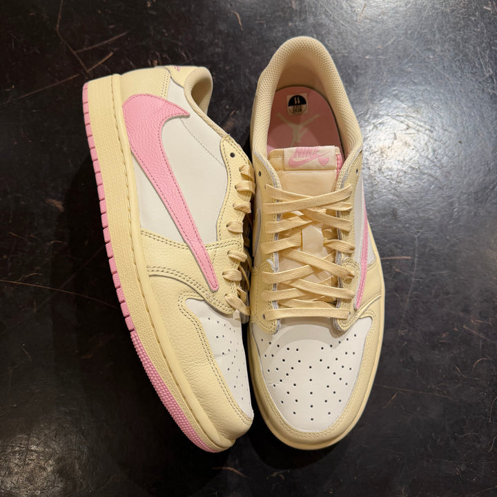 Jordan 1 Retro Low OG SP Travis Scott Shy Pink (NO EXTRA LACES) (PREOWNED)